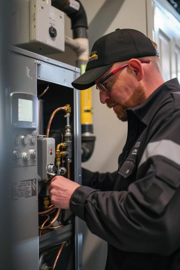 Troubleshoot Furnace Issues: Why Is My Furnace Not Heating? 1 Technician performing a furnace tune-up to maintain safe, reliable performance